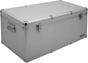 anndora Aufbewahrungsbox Alu Rahmenkoffer Transportbox (silber) stabiler Metallrahmen mit Moosgummi ausgekleidet silber 82 l 38 cm x 36 cm x 75 cm