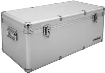 anndora Aufbewahrungsbox Alu Rahmenkoffer Transportbox (silber) stabiler Metallrahmen mit Moosgummi ausgekleidet silber 54 l 31 cm x 31 cm x 64 cm