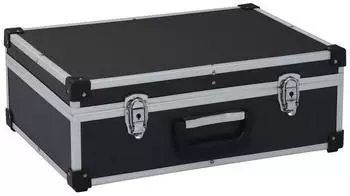 vidaXL Werkzeugbox 46 x 33 x 16 cm Schwarz Aluminium