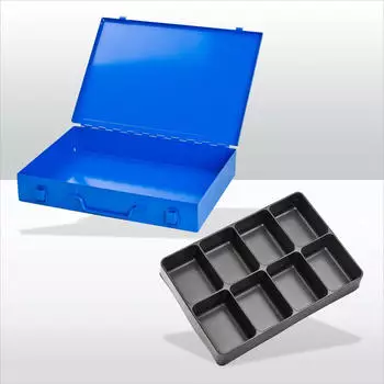 ADB Sortimentskasten Stahlblech 8 F&auml;cher RAL 5012 (88602)