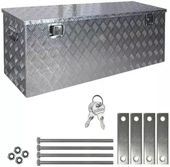 Trucky Anhänger-Deichselbox Truckbox Deichselbox Deichselkasten D210 inkl. Montagesatz Aluminium