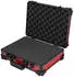 HMF Transportkoffer mit Noppen- & Rasterschaumstoff 39 x 29 x 12 cm rot