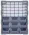vidaXL Multi-Schubladen-Organizer 39 Schubladen 38x16x47cm Grau (149604XL)
