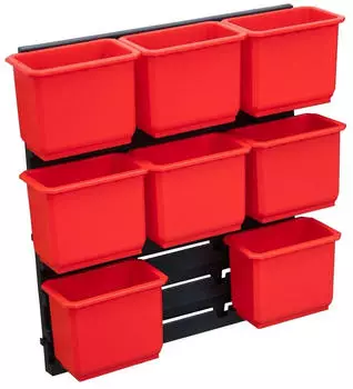 Toolbrothers RHINO Container Set Nr. 2 Werkstattwand mit 8 Behältern, 39x35cm