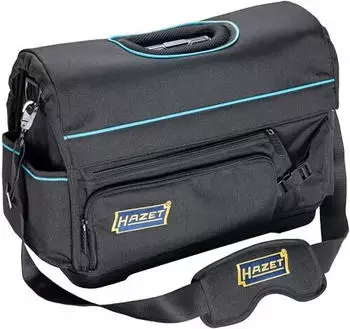 HAZET Werkzeugtasche gro&szlig; 191T-6L leer 520 x 300 x 370 mm mit abnehmbarer Stoffhaube Innenf&auml;cher Schultergurt Tragegriff f&uuml;r Werkstatt und Baustelle