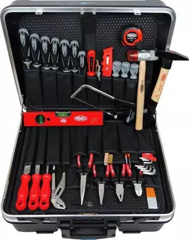 Famex Werkzeugset 606-88 Profi in ABS-Schallenkoffer Komplettset (Werkzeugtrolley 98-tlg) PROFESSIONAL