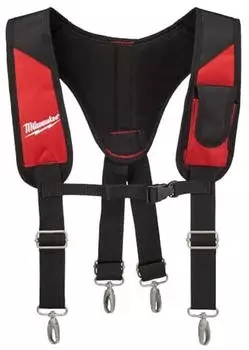 Milwaukee Gepolstertes Werkzeuggeschirr Ballistic Nylon, Rot, Small (48-22-8145)