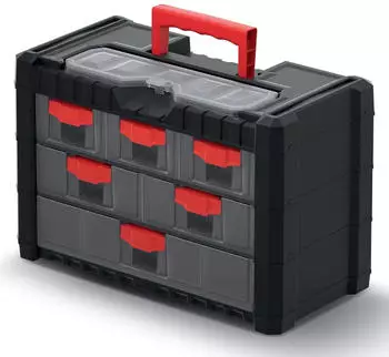 Kistenberg Multicase Cargo Werkzeugorganisator Kunststoff, schwarz/rot (KMC301)