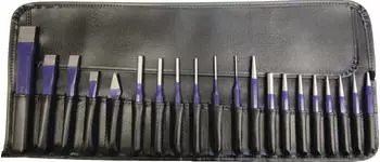 Tecwerk Werkzeugsatz Mei&szlig;el & Treiber 20-tlg. Chrom-Vanadium-Stahl Rolltasche (2000812366)