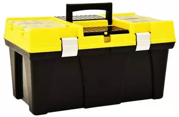 vidaXL Werkzeugbox Kunststoff 595 x 337 x 316 mm Gelb
