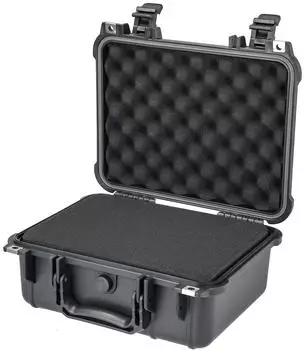 HMF Transportkoffer ODK100 aus Kunststoff mit Schaumstoff wasserdicht 34 x 15,5 x 29,5cm