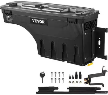 VEVOR Truck Bed Werkzeugkasten ABS & Carbonstahl 25L, Chevy Silverado 1500 / GMC Sierra 1500 2019-2021, Beifahrerseite