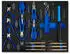 Eberth Werkzeug-Set 134-teilig Hartmetall, ergonomische Griffe, blau (WW2-TS4B)