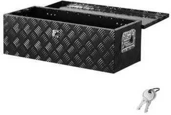 VEVOR Werkzeugkasten Aluminium f&uuml;r Pickup Ladefl&auml;che / Anh&auml;nger, Schwarz (762x330x244mm)