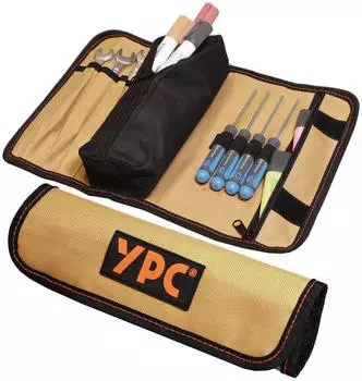 YPC VarioRoll M Werkzeug-Rolltasche 36x25cm, Sand-Schwarz (BG00012BKSD)