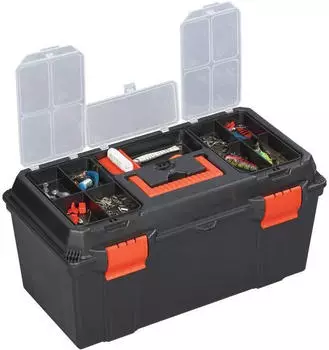 Viso PO08RS Werkzeugkoffer aus Polypropylen mit Ablage und Organizer 555x290x265mm (PO08RS)
