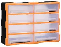 vidaXL Multi-Schubladen-Organizer 8 gro&szlig;e Schubladen 52x16x37 cm