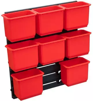 Qbrick System Container Set Nr. 2 Werkstattwand 39x35cm mit 8 Beh&auml;ltern f&uuml;r System ONE & TWO