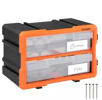 Monzana Aufbewahrungsbox 4 extragro&szlig;e F&auml;cher, stapelbar, transparent (108897)