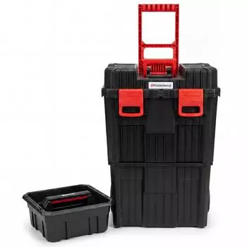 BigDean Werkzeugtrolley XL 2in1 mit großen Rädern und 2 Deckelfächern (1002763)
