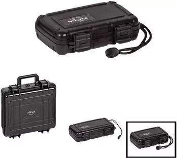Mil Tec Wasserdichte Transportbox ABS-Kunststoff, schwarz, 183x118x41mm (15960100)