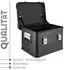 Trucky Aluminium Transportbox mit Deckel, abschließbar, 30L, Schwarz