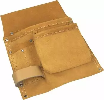 Kaufmann Nageltasche 2 Taschen, 1 Hammerschlaufe, Rindleder (53.428.01)