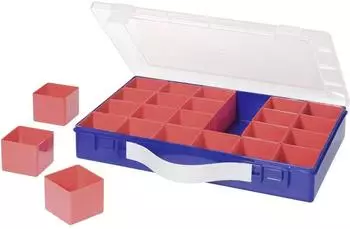 H&uuml;nersdorff Sortimentskoffer PP-Premium 24 F&auml;cher, blau (600900)