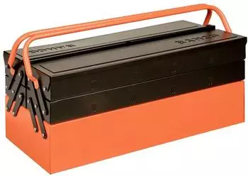 Bahco 1497MBF Werkzeugkasten Metall 5 F&auml;cher, schwarz/orange (1497MBF550)
