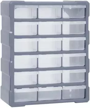 vidaXL Multi-Schubladen-Organizer 18 Schubladen, 38x16x47cm (149598)