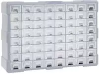 vidaXL Multi-Schubladen-Organizer mit 64 Schubladen 52x16x37,5 cm