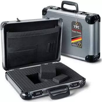 YPC TitanCase M Alukoffer mit W&uuml;rfelschaum, 40x30x10cm, titangrau (CS00020TICB)
