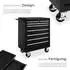 TecTake Tool Chest w/ 7 Drawers Black Black (402800)