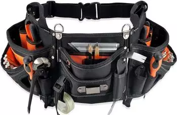 LuxusKollektion Werkzeuggürtel 18 Taschen, 1680D, mit Hammerschlaufe