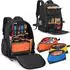 LuxusKollektion Werkzeugrucksack mit 3 Organizer-Taschen, schwarz
