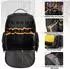 LuxusKollektion Werkzeugrucksack mit 3 Organizer-Taschen, schwarz