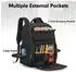 LuxusKollektion Werkzeugrucksack mit 3 Organizer-Taschen, schwarz