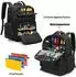 LuxusKollektion Werkzeugrucksack mit Organizer-Tasche, schwarz