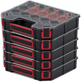 Kistenberg Tager Organizer 5er-Set mit Trennw&auml;nden, 284x243x60mm (KTG30256S)