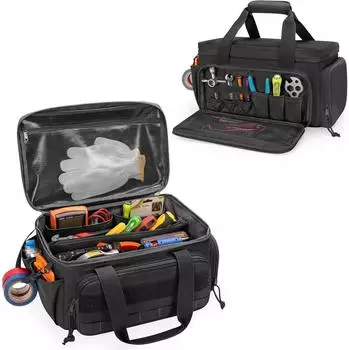 LuxusKollektion Werkzeugtasche 37cm gepolsterter Boden, schwarz