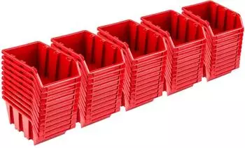 Prosperplast Stapelboxen NP6 rot, 50er-Set (NP6)