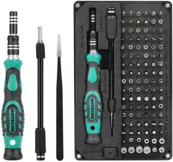LuxusKollektion Feinmechaniker Werkzeug Set 106-teilig, CRV Bits mit magnetischem Verl&auml;ngerungsstab