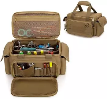 LuxusKollektion Werkzeugtasche klein, khaki, rutschfester Boden, 28,5cm