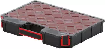 Kistenberg TAGER CARBO Kleinteilemagazin mit flachen Boxen, schwarz, 390x284x60mm (KTGC40306B)