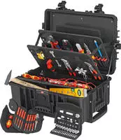 Werkzeugkoffer Robust45 Move 63-tlg.Koffer a.schlagfestem PP f.Elektriker KNIPEX
