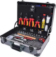 Ks Tools 1/4 + 1/2 Elektriker-werkzeugkoffer, 128-tlg