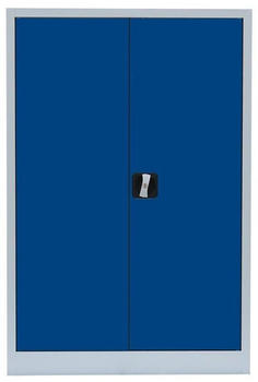 LÜLLMANN Metallschrank abschließbar 120 x 92,5 x 42,2cm Grau/Blau (530321)