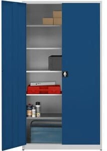 Mauser Werkzeugschrank MKST12/5/22STG aus Metall 5 Böden grau / blau 120 x 220 x 50cm