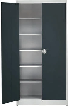 Mauser Werkzeugschrank MKST5/22STG aus Metall 5 Böden grau / anthrazit 95 x 220 x 50cm
