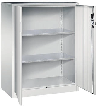 C+P Werkzeugschrank 8521-000 aus Metall 2 Böden lichtgrau 93 x 120 x 50cm